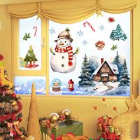 Autocollants de Noël statiques et colorés, autocollants de Père Noël et d'arbre pour vitrine, autocollants personnalisés - Acheter le produit sur Alibaba.com