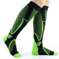 Chaussettes de compression confortables à hauteur du genou avec logo personnalisé, chaussettes de course de haute qualité, chaussettes de sport athlétiques à compression