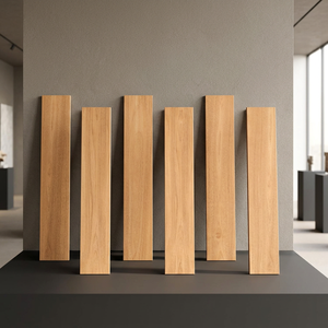 Baldosas de porcelana con aspecto de madera rústica London Natural de 20x120 cm, acabado mate para interiores contemporáneos - Product Image 5