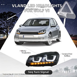 ไฟหน้า LED สำหรับ2008-2011 2012 2013สำหรับ VW Golf VI Mk6 Golf 6 Sequential สัญญาณไฟเลี้ยว - Product Image 3