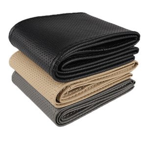 Nouveau design <span class=keywords><strong>à</strong></span> lacets point sur enveloppe universel Fit voiture camion bricolage point <span class=keywords><strong>cuir</strong></span> <span class=keywords><strong>volant</strong></span> <span class=keywords><strong>couvre</strong></span> - Product Image 1