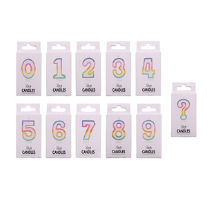 <span class=keywords><strong>Candele</strong></span> Numeriche Stampate per Compleanno, Decorazioni per Feste, <span class=keywords><strong>Candele</strong></span> Digitali 0-9 - Product Image 6