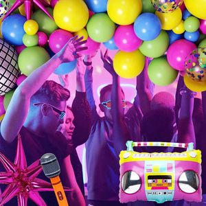 Kit d'arche de guirlande de ballons disco, ballons en feuille 4D, joyeux anniversaire, nouvel an, années 80, années 90, disco rétro, hip hop, décorations de fête de carnaval - Product Image 4