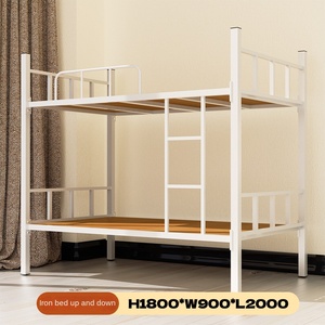 School Dormitory 2 Layers Bunk Bed for Adult With <b>Mattress</b> Apartment Metal Bunk Bed Iron <b>Double</b> Metal Bed - Product Image 5