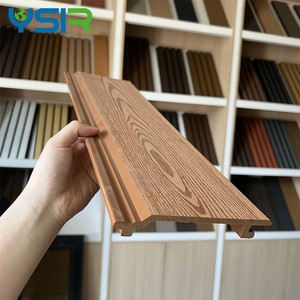 Linyi Yansen colori durevoli di alta qualità impermeabile a prova di fuoco rivestimento facile da installare legno composito in <span class=keywords><strong>Pvc</strong></span> Wpc pannello di parete esterna - Product Image 1