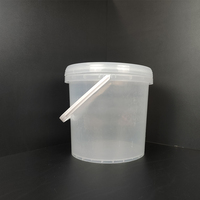 Petit seau à eau en plastique transparent rond étanche personnalisé imprimé petit bidon personnalisé 8L