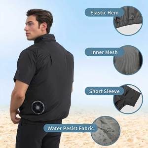 Fan Cooling <strong>Jacket</strong> for <strong>Men</strong> Women Battery Powered Wearable Air Conditioner <strong>Jacket</strong> Shirt Control Cool for <strong>Summer</strong> 3 Speed Adults - Product Image 3
