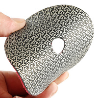 Tampons de polissage diamantés électrolytiques de 4 à 6 pouces Tampons de polissage à la main Disques de ponçage pour verre marbre métal