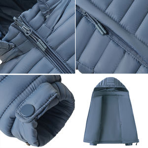 Manteau pour garçons imprimé personnalisé, manteau épais coupe-vent et imperméable, veste à capuche à manches longues pour garçon, veste de Noël KG-306 - Product Image 3