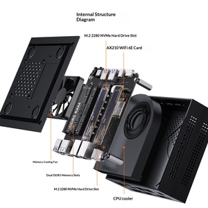 Para Amid Ai 9 Hx370 Mini Host PC, Computación de Alto Rendimiento, Ai 9 H365, Memoria Dual DDR5 de Alta Velocidad, Doble Capacidad - Product Image 3