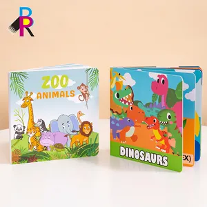 Custom OEM early learning story board books dinosaur children's book printing for kids educational