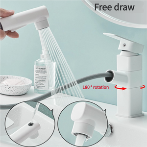 Robinet <span class=keywords><strong>de</strong></span> lavabo domestique <span class=keywords><strong>de</strong></span> type coulissant blanc Hôtel et maison d'hôtes Armoire <span class=keywords><strong>de</strong></span> salle <span class=keywords><strong>de</strong></span> bain Lavabo Robinets d'eau chaude et froide - Product Image 6