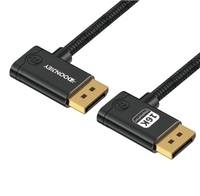 Câble DP vers DP tressé plaqué or haute vitesse 2.1 16K 8K 60Hz pour moniteur, téléviseur, projecteur, home cinéma, ordinateur
