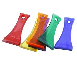 7 Color Transparent Plastic Keychain With Chain For Lottery Scratch Cards Business Gift Promotional Item - Product Image 5