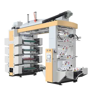 8 color nonwoven fabric 8 colors bag roll to roll flexo printing machine on paper bags 1200mm in glass