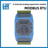 Módulo Convertidor de Señal de Salida Analógica RS485 4-20mA Industrial Taihua TD-4024, Protocolo Modbus RTU, Montaje en Riel DIN de 35 mm