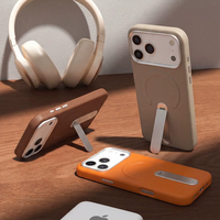 Étui de téléphone compatible avec iPhone 18pro, support rotatif invisible, coque de protection magnétique en cuir pour Apple 15/16