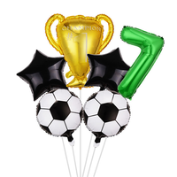 Vente flash : Ensemble de décoration de fête de football numérique vert de 32 pouces, kit de ballons en feuille pour l'anniversaire des garçons, Coupe du monde de football, adolescent