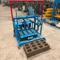 Mini machine à fabriquer des briques à poussée directe 4-45B, machine portable à blocs creux en béton, double tension 220V/380V