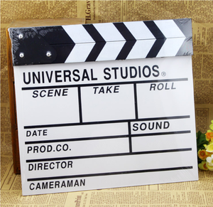Logo personalizzato in legno bianco lucidabile Clap-Stick director's Clapperboard meme pad stile per regali - Product Image 3