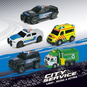 Véhicule de sauvetage à friction en plastique de voiture de <span class=keywords><strong>jouet</strong></span> de police blanche de série de ville avec le service d'urgence de lumière et de son pour l'amusement de jeu de rôle d'enfant - Product Image 2