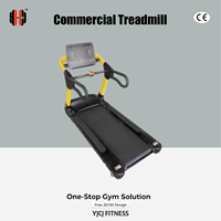 Tapis de course électrique commercial avec console d'affichage, rails latéraux, plateforme de marche stable, équipement de studio en acier