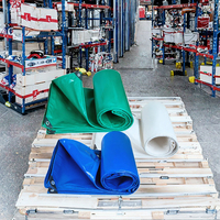 Bâche de camion plate en polyester enduit d'éthylène imperméable et résistante, bâches en PVC pour couverture de camion