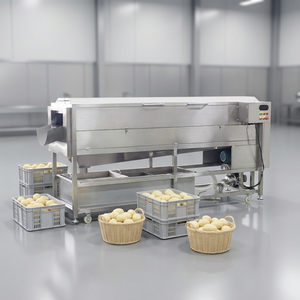 LXTP-5000 Screw <b>Brush</b> Cassava Potato & Garlic Washer Peeler Machine with Motor 3000-5000kg/h Capacity 380V - Product Image 1