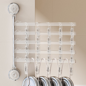 Wall Mounted Clothes Drying Rack With Suction Cup Airfoil Design For Balcony And Bathroom Use - Product Image 4