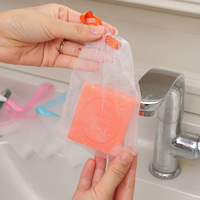 Sac en filet pour savon fait main 9*11cm, en nylon, pour mousse de lavage du visage, recyclable, promotionnel, Fujuan Fzd0911, personnalisable, soie