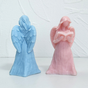 Stampo in Silicone 3D <span class=keywords><strong>per</strong></span> Bambina con Ali, Stampo in Gesso <span class=keywords><strong>per</strong></span> Candele a Forma di Angelo, Strumento <span class=keywords><strong>per</strong></span> Decorazione Torte e Fondente - Product Image 2