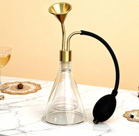 Flacon diffuseur en laiton en forme de fleur pour spiritueux, grains de café, huiles essentielles, thé, parfums - Présentoir d'échantillons et diffuseur de parfum