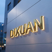 Enseigne lumineuse personnalisée en acier inoxydable pour entreprise, enseigne 3D avec lettres LED, logo, enseigne extérieure pour devanture de magasin