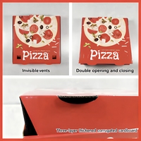 Boîtes à pizza isothermes en carton ondulé extra larges et recyclables avec poignée, personnalisables, en carton pour la conservation des aliments chauds, commandes personnalisées gratuites