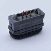 Colokan Konektor USB Mikro 180 Derajat 5 Pin, USB-1108IPX7-00 Lubang Sekrup USB Mikro Tahan Air