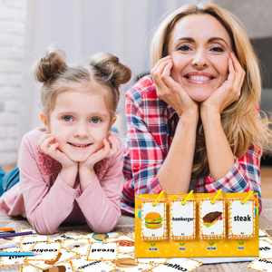 Material Didáctico para Jardín de Infancia y Educación en Casa, Tarjetas de Cognición, Juego de Ortografía de Alimentos, Pizarra Interactiva de Aprendizaje - Product Image 2