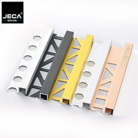 Profilé décoratif en aluminium pour carrelage, bande de finition pour carrelage mural, bande de transition perforée hexagonale