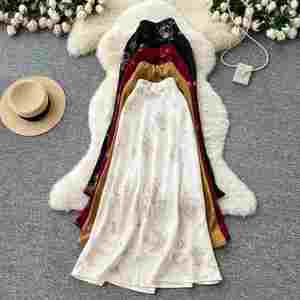 Falda Maxi Estampada de Verano 2025 para Mujer, Casual, Cintura Imperio, Transpirable, 100% Seda Sostenible, Satén, Venta al Por Mayor - Product Image 1