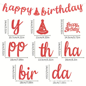 Happy Birthday Banner Paper Flocking Decorations For Birthday Party Venue Setup - Product Image 5