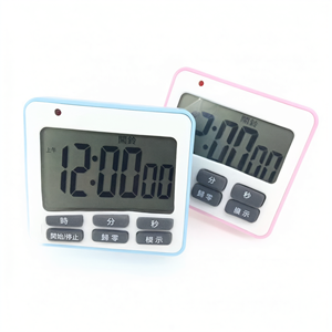 Minuteur de cuisine numérique avec écran LCD, alarme et compte à rebours, en plastique, pour la cuisson et la pâtisserie - Product Image 2