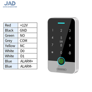 Lecteur de carte biométrique par empreinte digitale, contrôleur d'accès autonome, serrure de porte magnétique, alimentation, kit complet de contrôle d'accès aux portes - Product Image 2