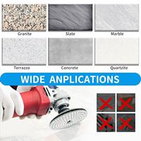 Pad Poles Basah Berlian JDK 7 Step 4 untuk Kuarsa Multi-Grit Medium Abrasive, Kustomisasi OEM Tersedia