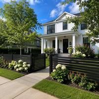 Panneaux de clôture modernes en aluminium pour la protection de la vie privée des jardins et des propriétés, résistants à la rouille et à la corrosion