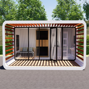 <span class=keywords><strong>Tata</strong></span> Steel Factory Direct Outdoor Movible Office Pod Contenedor de lujo moderno Contenedor para el hogar para adultos Casa prefabricada Cabaña Apple - Product Image 4