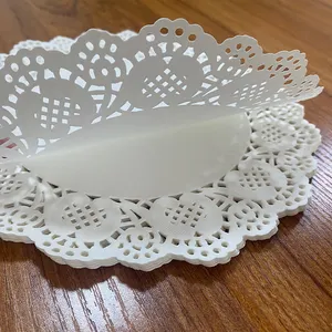 140 Sheets Lace Paper Doilies White Round Food Paper Pad for