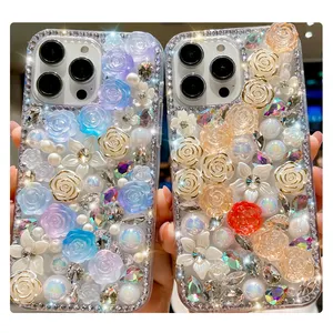 Transparent Shockproof Cover Mobile Phone Case For iPhone 14 13 Pro Max Luxury Diamond Glitter Silicone