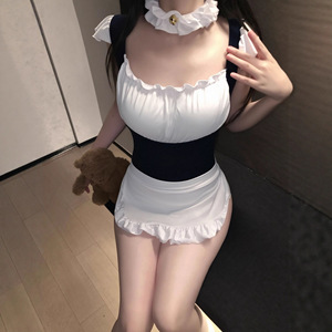 Plus-size maid lingerie lace innocent maid passionate outfit seductive nightclub sexy lace qqny - Product Image 2