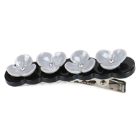 Pinces à cheveux en forme de fleur de pêche, pinces à cheveux en acrylique de haute qualité, petite fleur faite à la main pour filles, 5 pièces