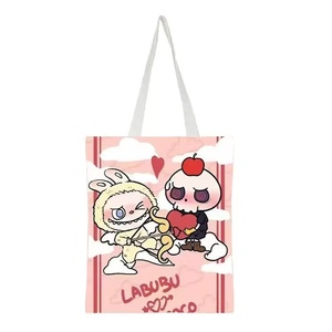 กระเป๋าผ้าใบใส่ของได้ทั้งชายและหญิงธีม Labubu | กระเป๋านักเรียน/ติวเตอร์ | ดีไซน์การ์ตูนความจุขนาดใหญ่ - Product Image 6