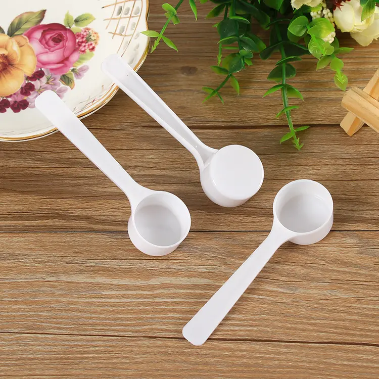 Free shipping flat coffee powder spoon 4 grams 8 ml measuring spoon food grade plastic flavor scoop manufacturers direct sales